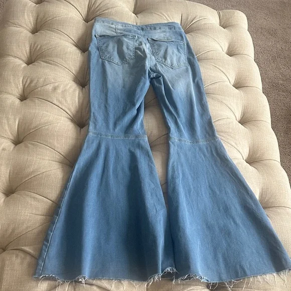 Free People Light Blue Flare Jeans - Picture 10 of 13